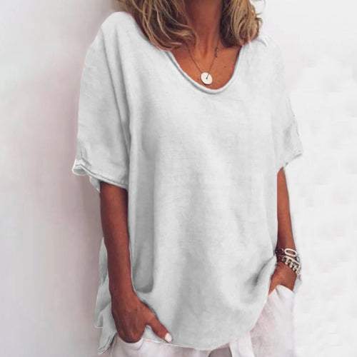 Briget | Luchtige Linnen T-Shirt – Tijdloze Comfort & Elegantie