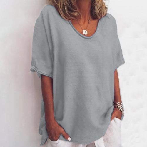 Briget | Luchtige Linnen T-Shirt – Tijdloze Comfort & Elegantie