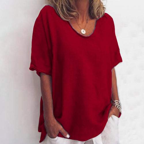 Briget | Luchtige Linnen T-Shirt – Tijdloze Comfort & Elegantie