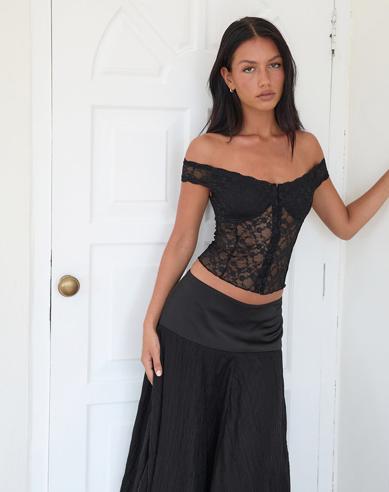Chita | Kanten Off-Shoulder Corset Top – Getailleerd & Elegant