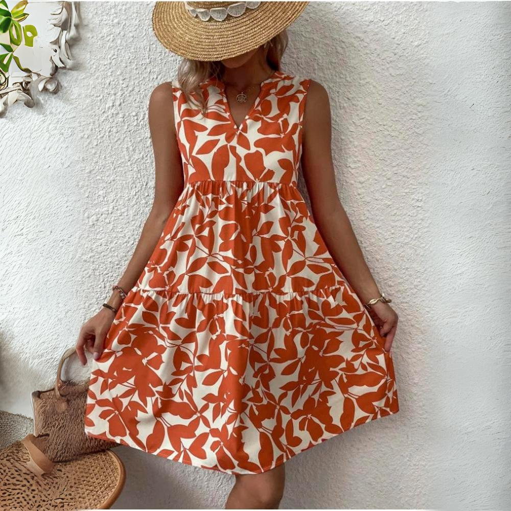 Nynke | Zomerse Katoenen Jurk met Bloemenprint