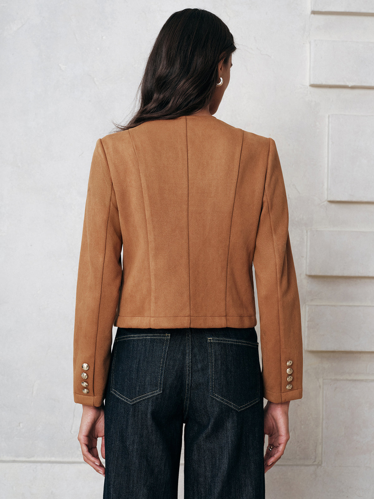 Metrico | Suede Korte Dames Jas - Elegante Pasvorm