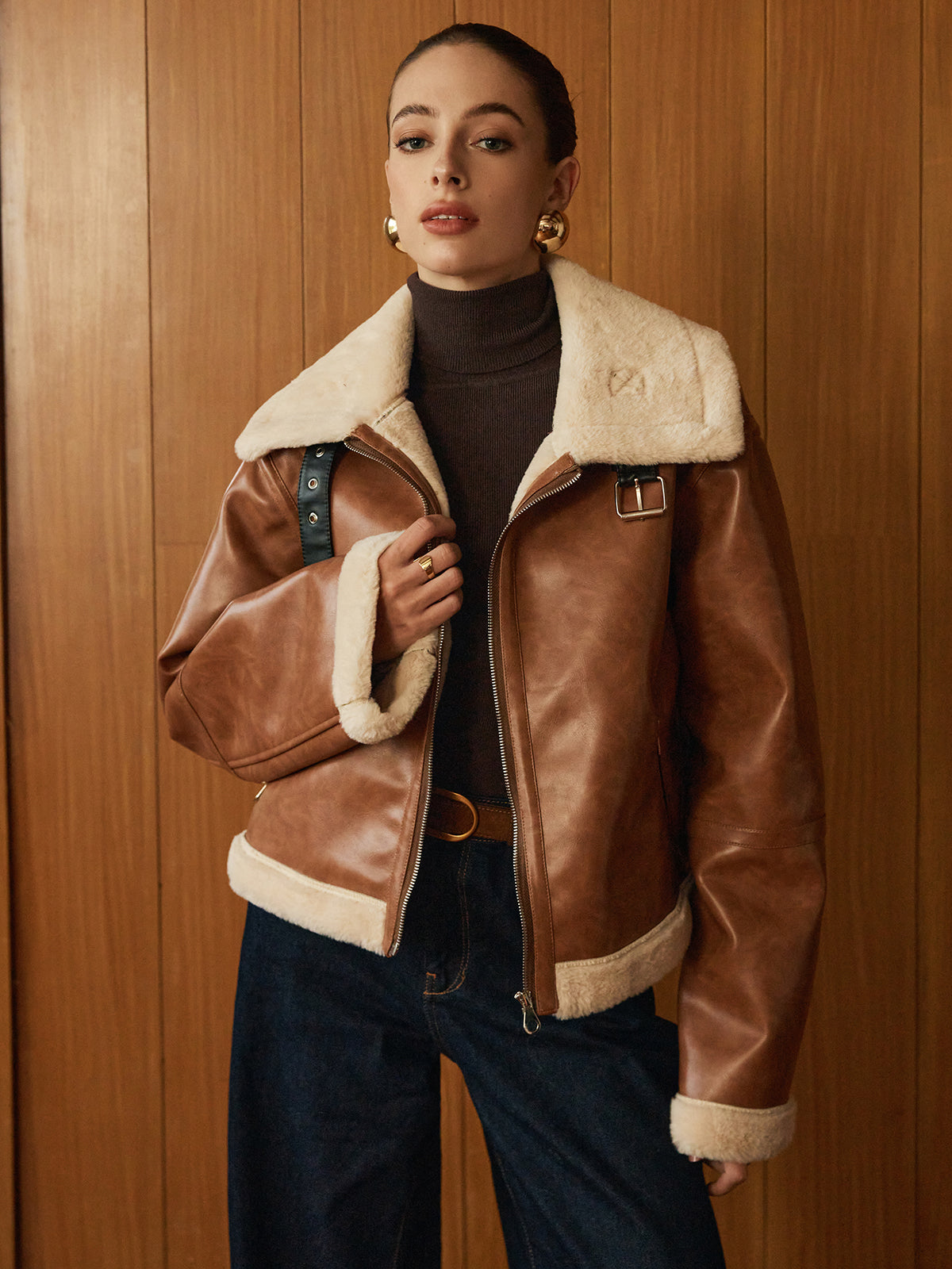 Nilo | Moderne Vegan Leren Jas Dames - Trendy en Comfortabel