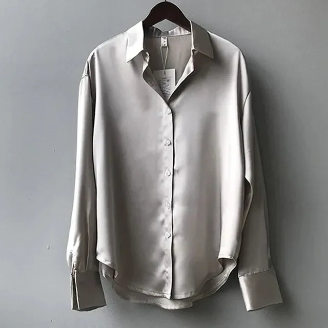 Alaine | Casual Satijnen Blouse