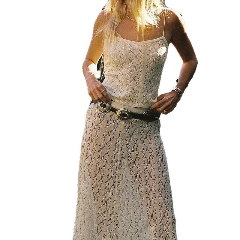 Rosalia | Boho Midi Jurk met Gehaakt Kant