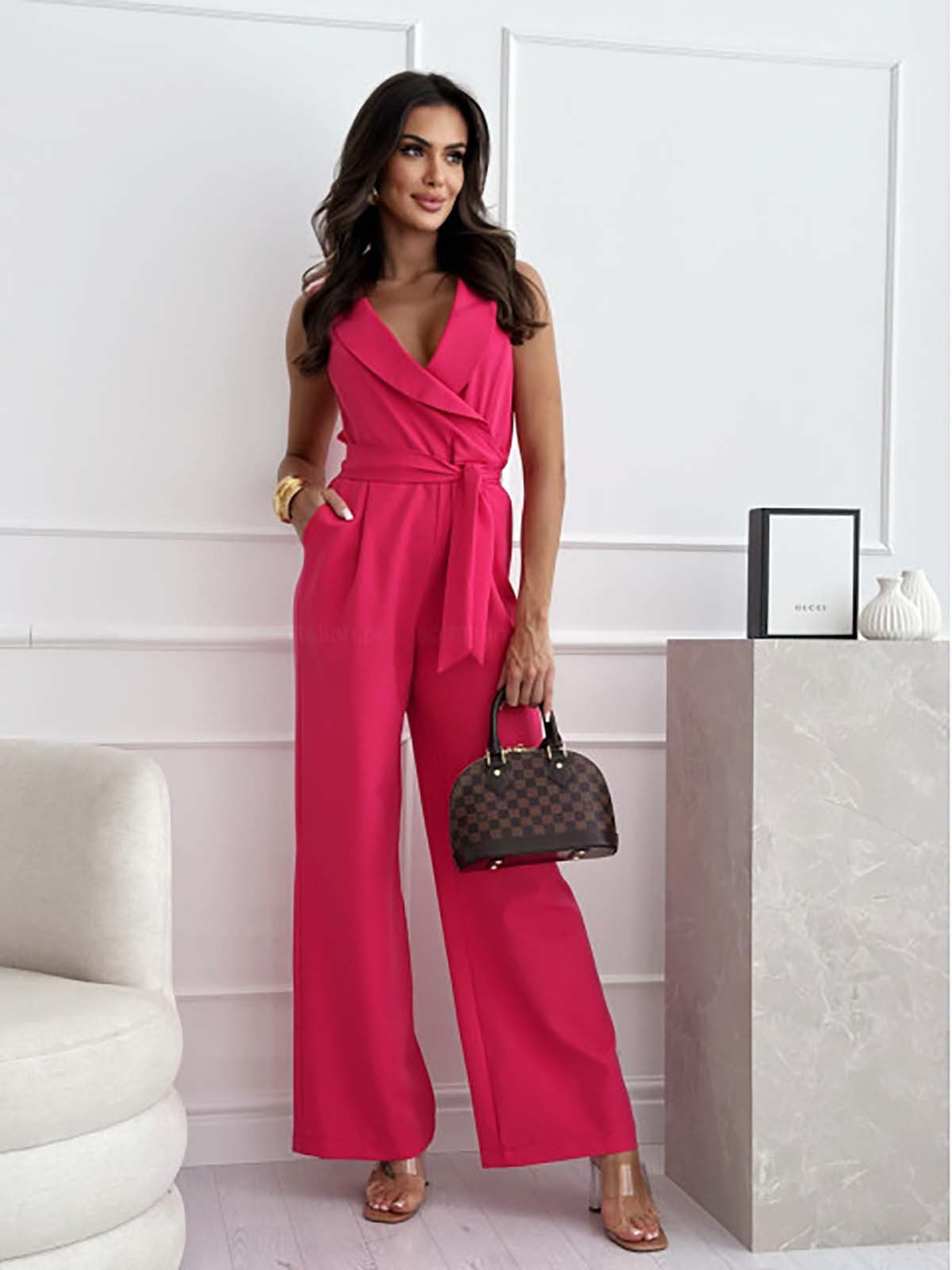 Claire | Mouwloze Jumpsuit Met Ceintuur