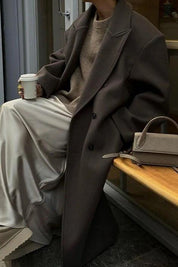 Jora | Oversized Trenchcoat Mantel Dames – Double-Breasted Lang