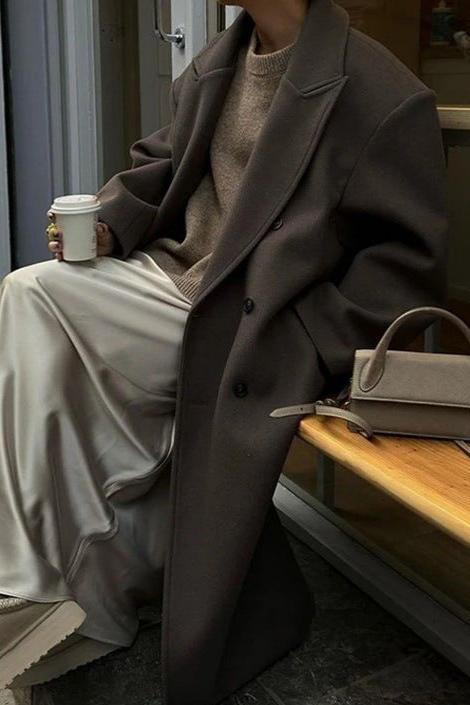 Jora | Oversized Trenchcoat Mantel Dames – Double-Breasted Lang