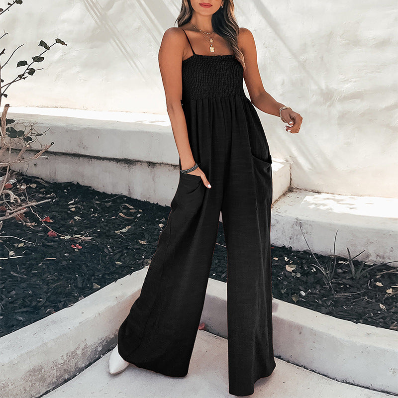 Sandra | Luchtige Jumpsuit met Ruches en Stijlvolle Zakken
