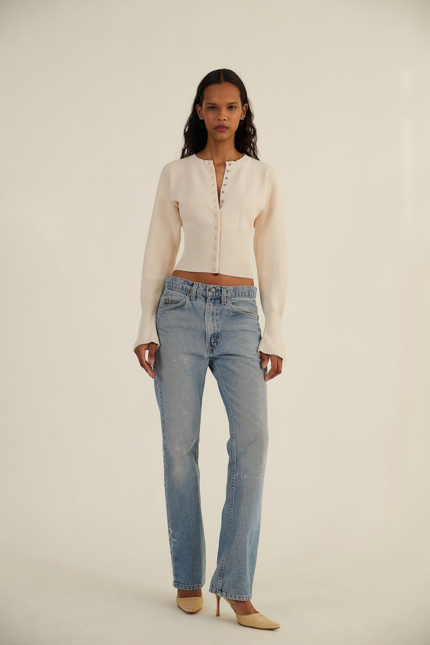 Bertina | Elegante Stretch Vesttop - Gebreide Stof – Getailleerd & Elegant