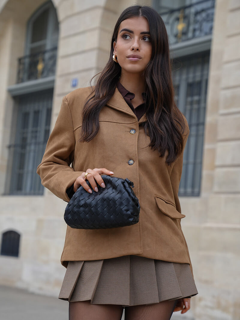 Voletta | Mini Geweven Vegan Leren Tas – Elegant & Praktisch