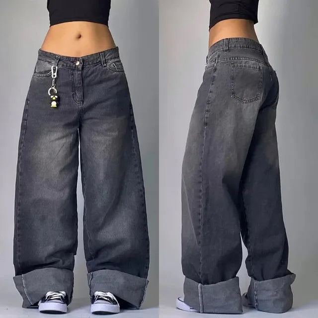 Aley | Retro Baggy Cargo Jeans met Zakken