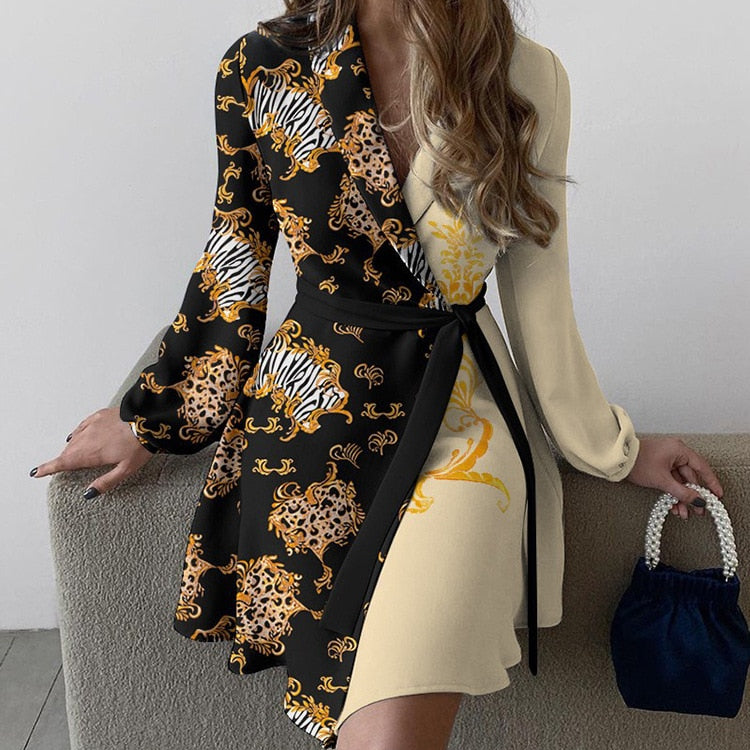 Linn | Elegante Mini Jurk met Strikceintuur