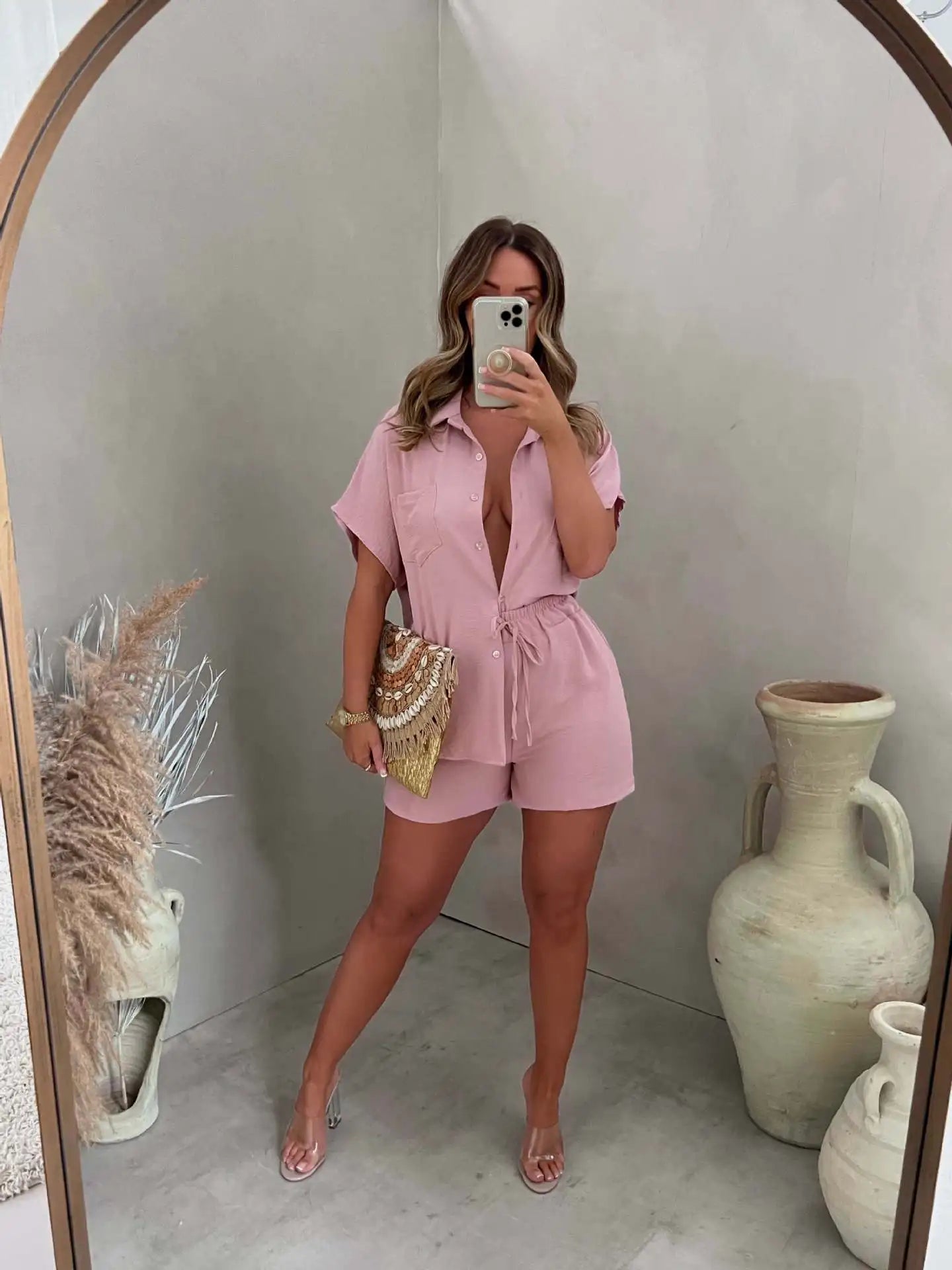 Giona | Zomerse Co-ord Set - Blouse & Short