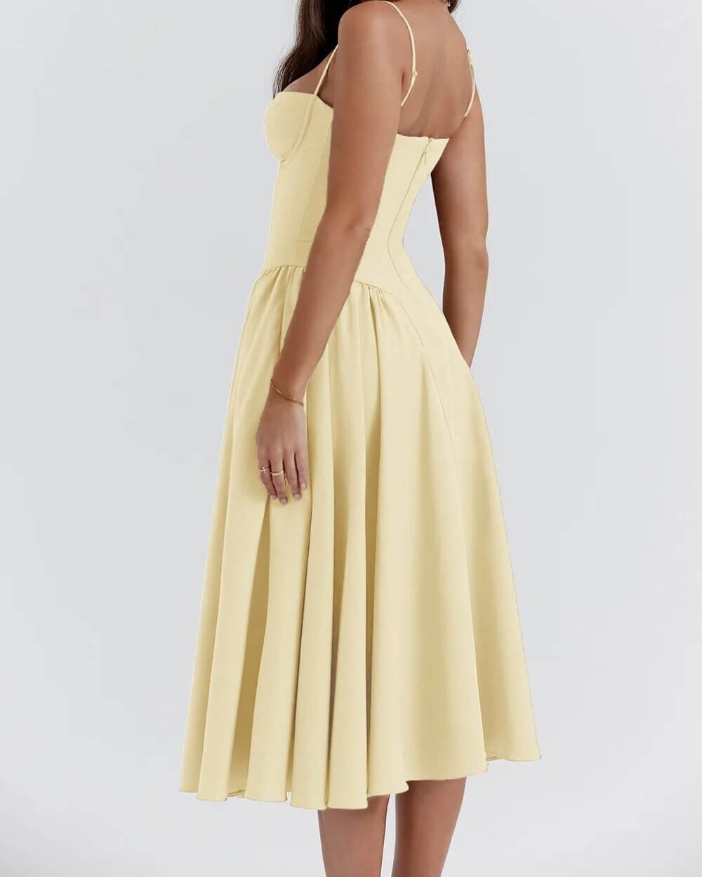 Stijlvolle Midi Jurk met Corset