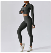 Jolee | 3-Delige Sportset Dames - Cropped Vest, Sport BH en High-Waist Legging