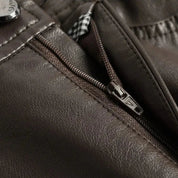 Stacia | Hoge Taille Damesbroek van Imitatieleer – Wide Fit - Chic & Comfort