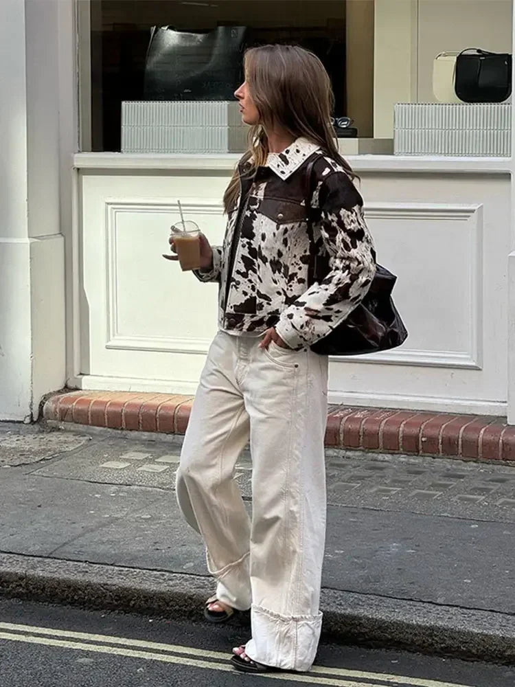 Marella | Damesjack met Koeienprint – Vintage Look, Uniek & Trendy