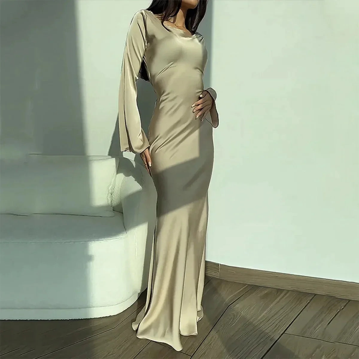 Senna | Elegante Jurk Met Lange Mouwen