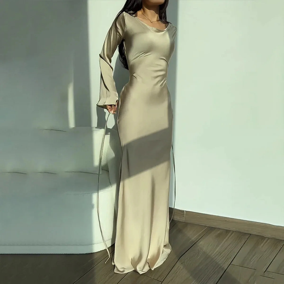 Senna | Elegante Jurk Met Lange Mouwen