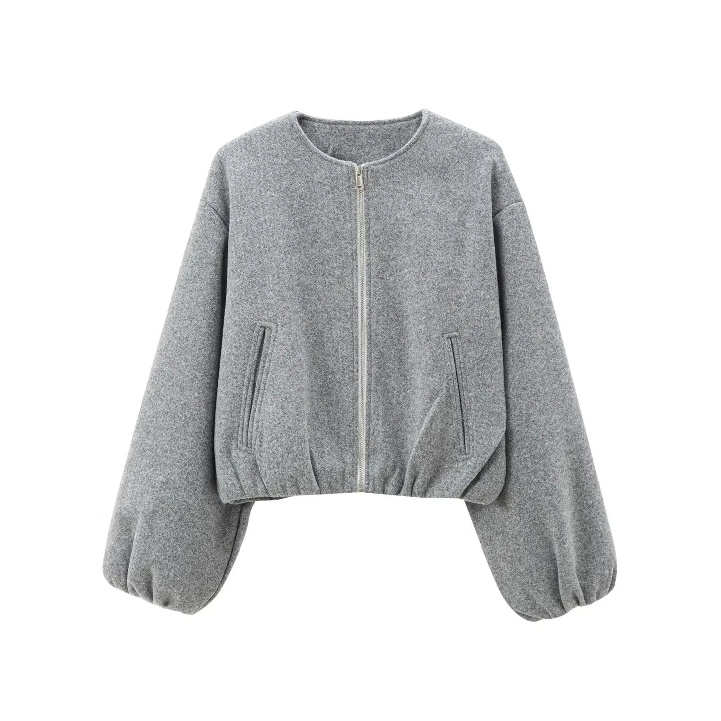 Mexi | Dames Grijze Bomberjas – Losse Fit & Comfortabel