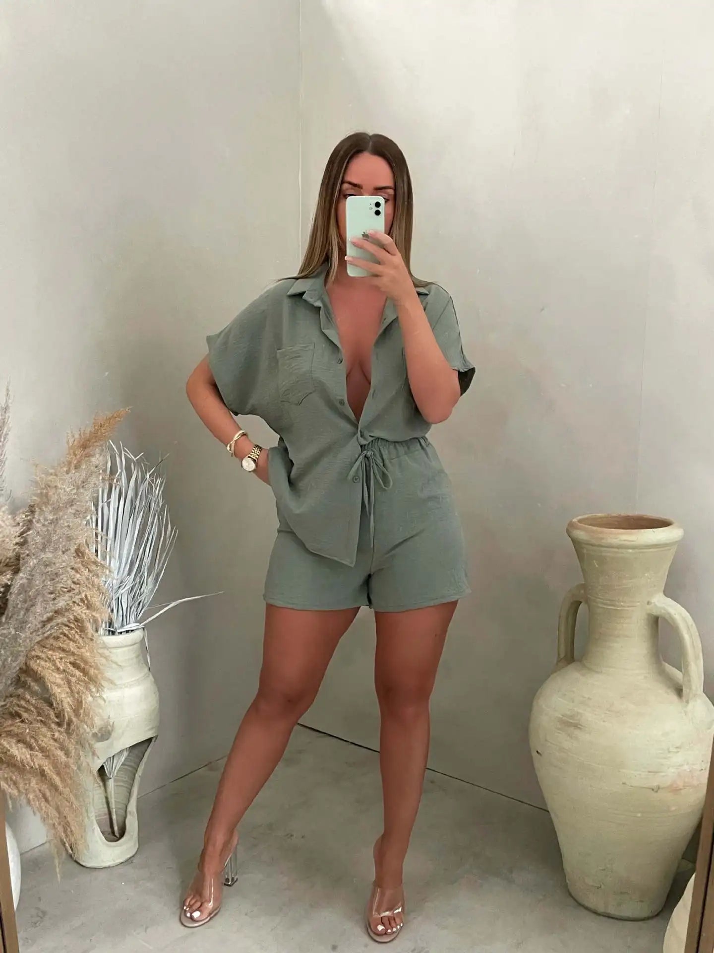 Giona | Zomerse Co-ord Set - Blouse & Short