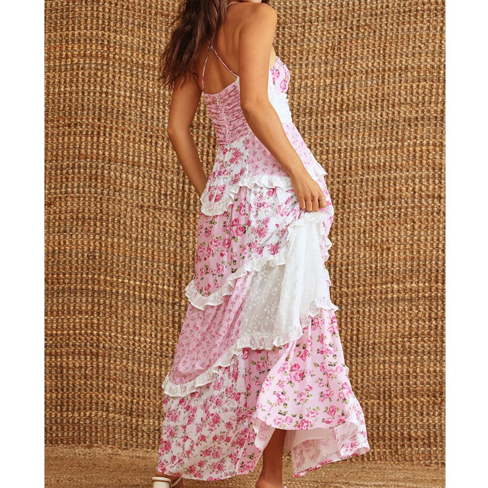 Maryan | Boho Patchwork Maxi Jurk