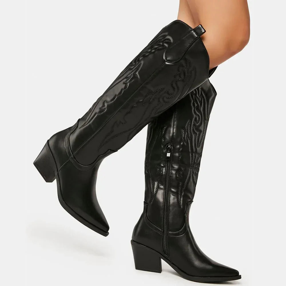 Dieke | Western Stijl Kunstleren Cowboylaarzen