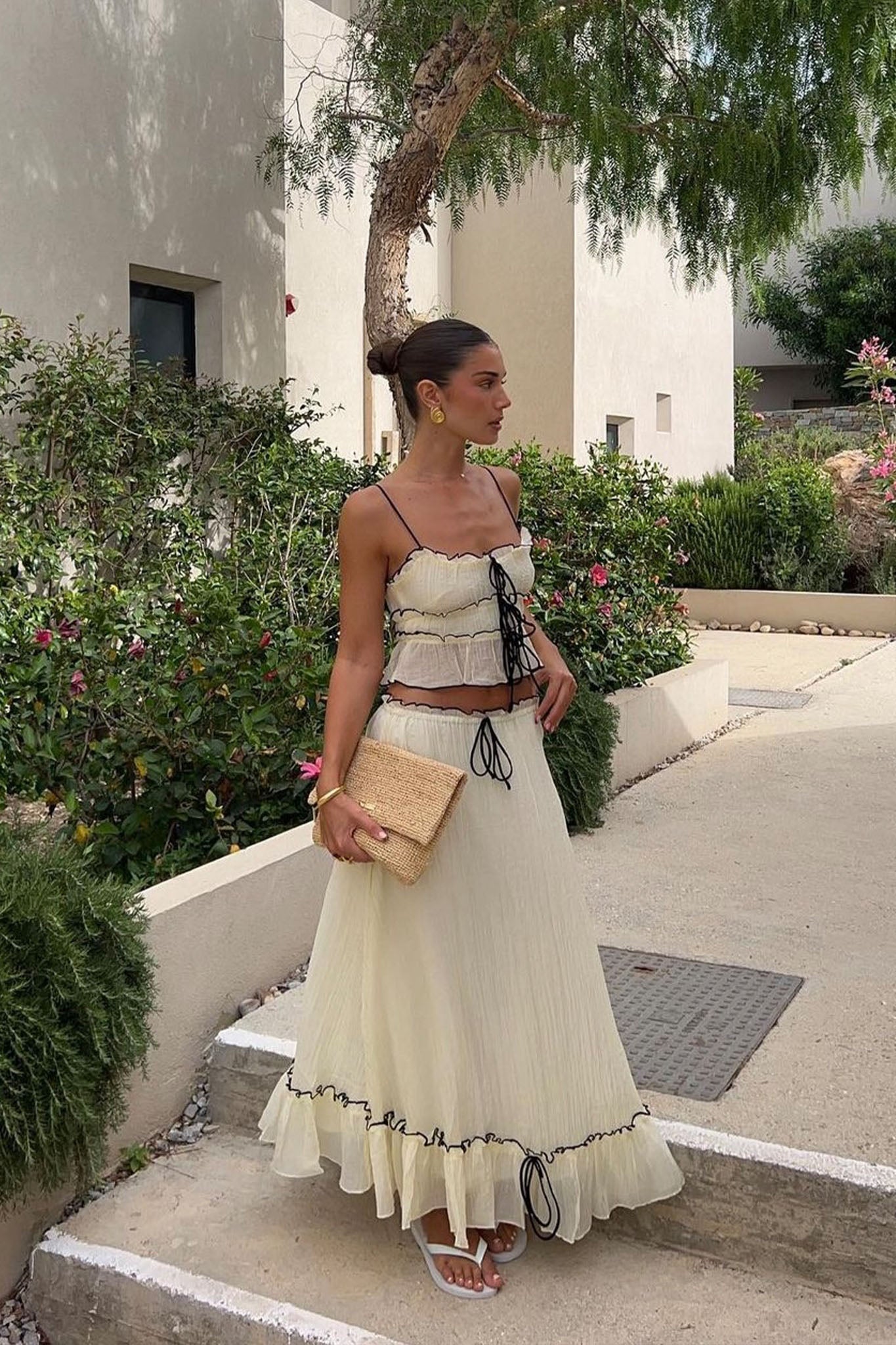 Cianna | Tweedelige Zomerset Dames – Top en Lange Rok