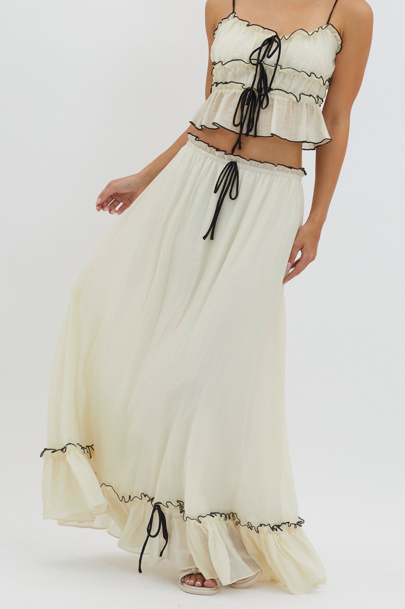 Cianna | Tweedelige Zomerset Dames – Top en Lange Rok