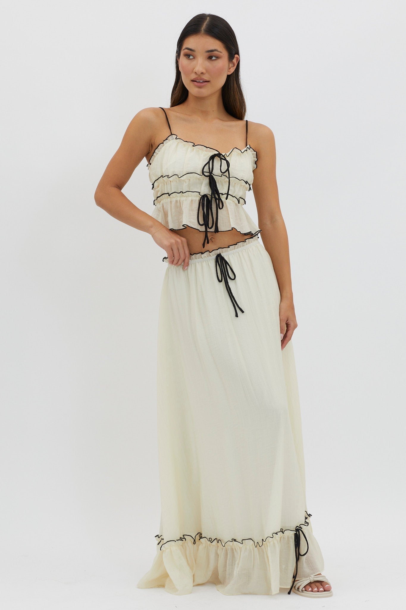 Cianna | Tweedelige Zomerset Dames – Top en Lange Rok