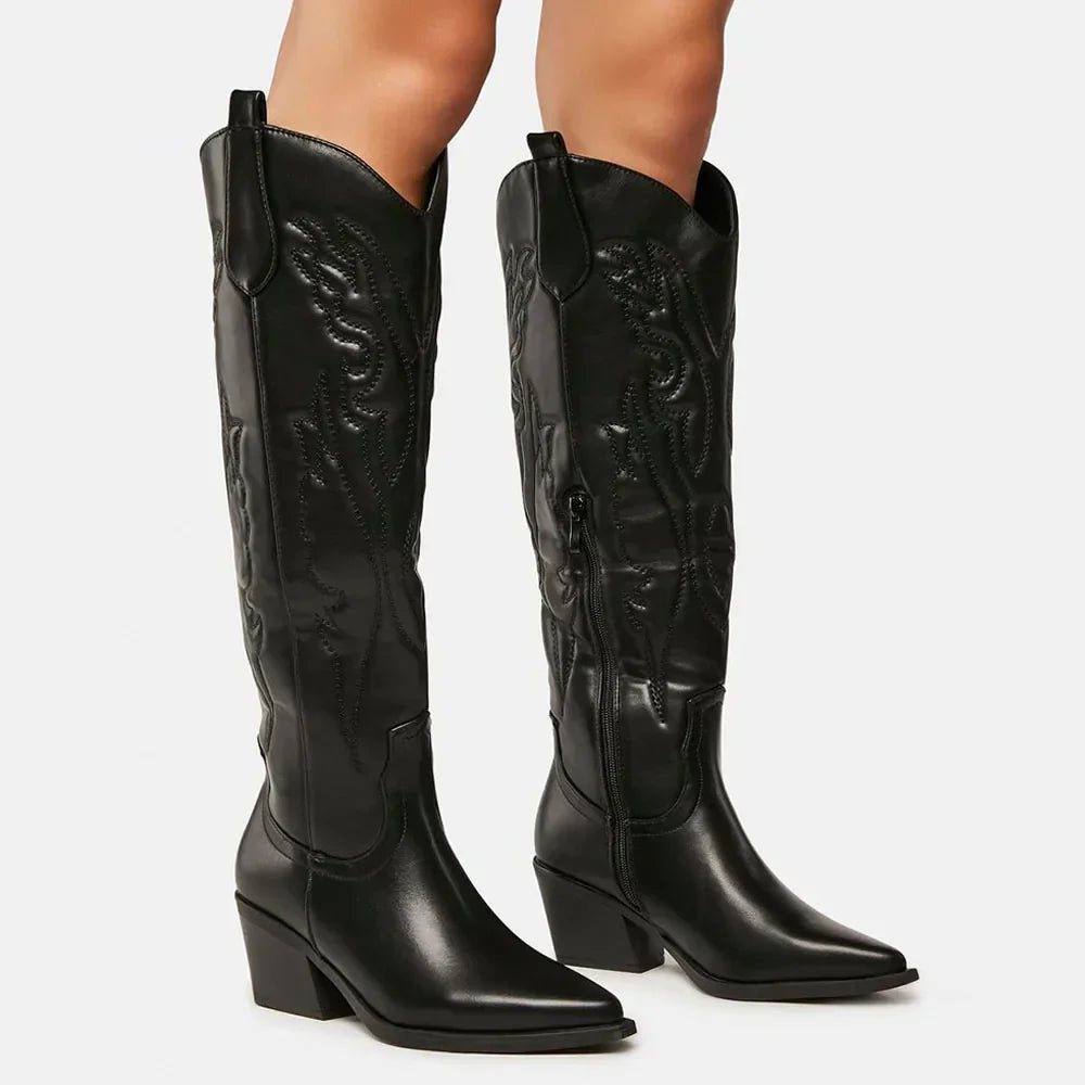 Dieke | Western Stijl Kunstleren Cowboylaarzen