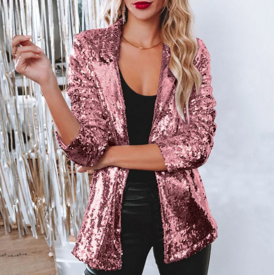 Clara | Feestelijke Pailletten Blazer