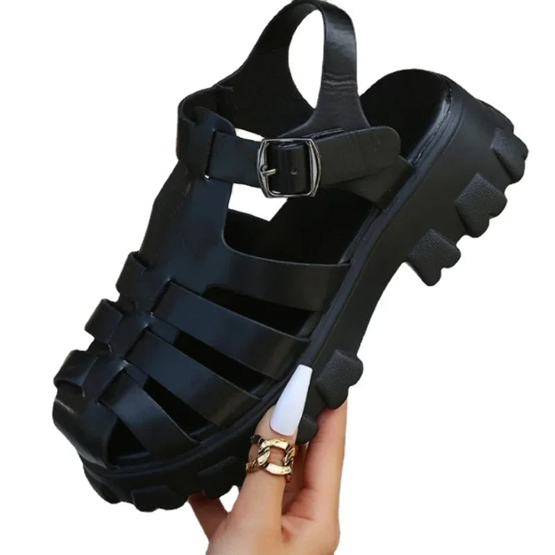 Vintage Look Sandalen met Comfortabele Pasvorm
