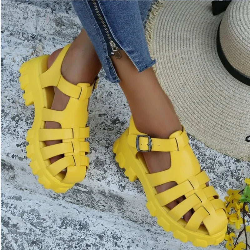 Vintage Look Sandalen met Comfortabele Pasvorm
