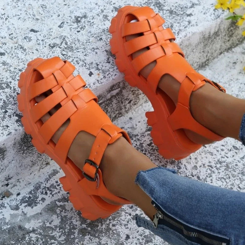 Vintage Look Sandalen met Comfortabele Pasvorm