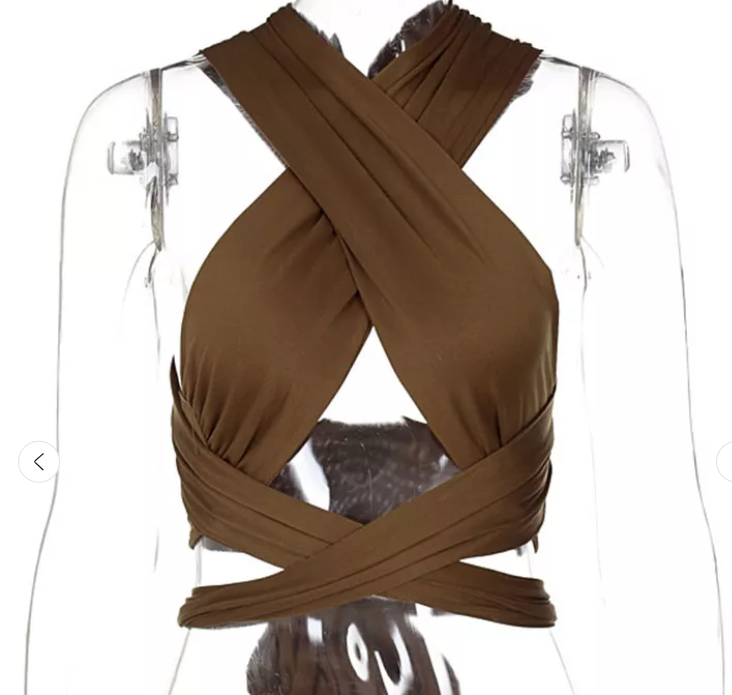 Tyra | Criss Cross Cropped Haltertop voor Dames