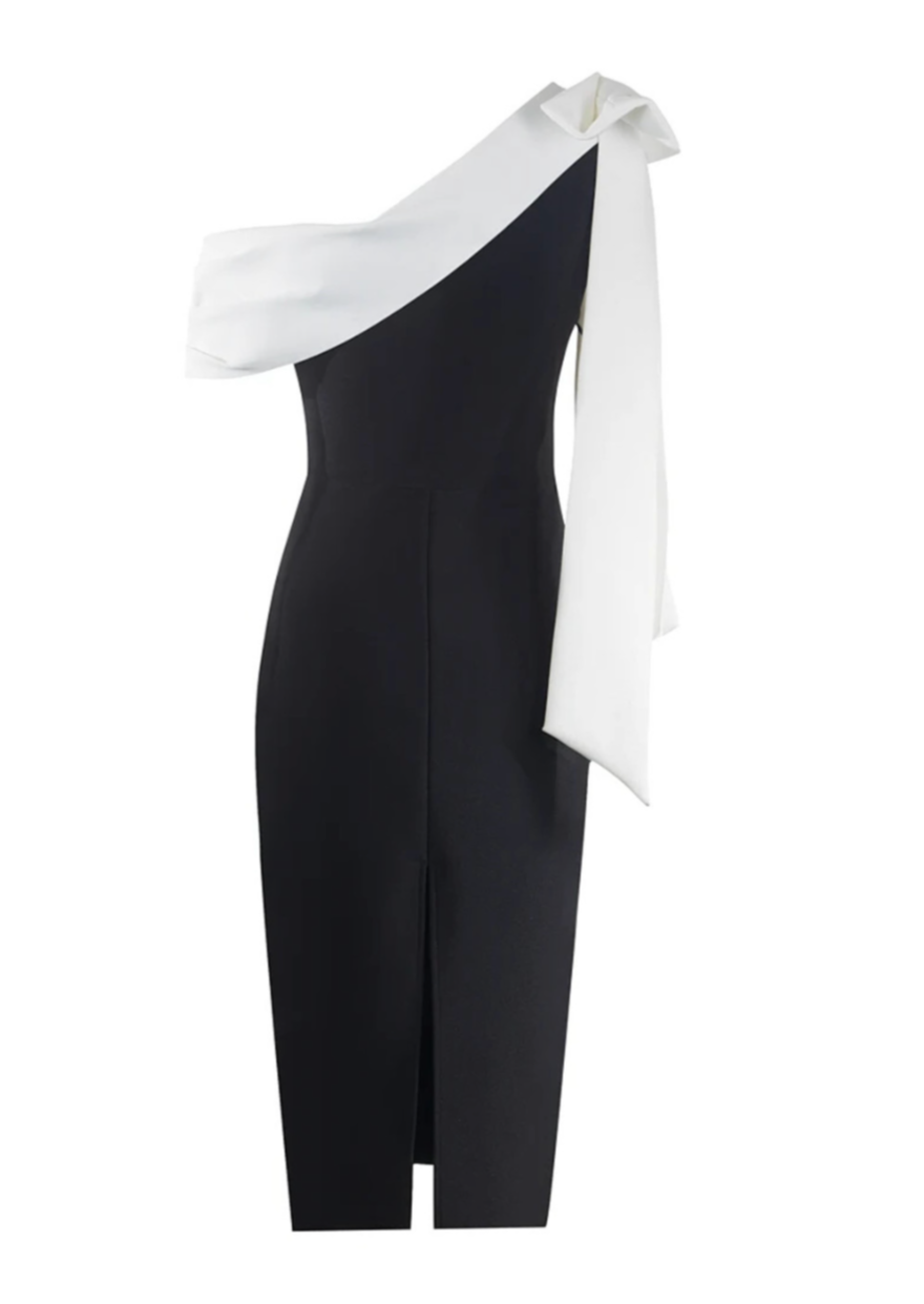 Felinthe | Luxe One Shoulder Bandage Midi Jurk – Elegante Pasvorm