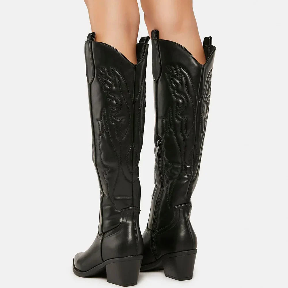 Dieke | Western Stijl Kunstleren Cowboylaarzen