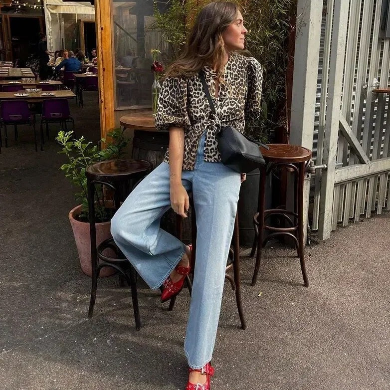 Zara | Top Met Luipaard Print