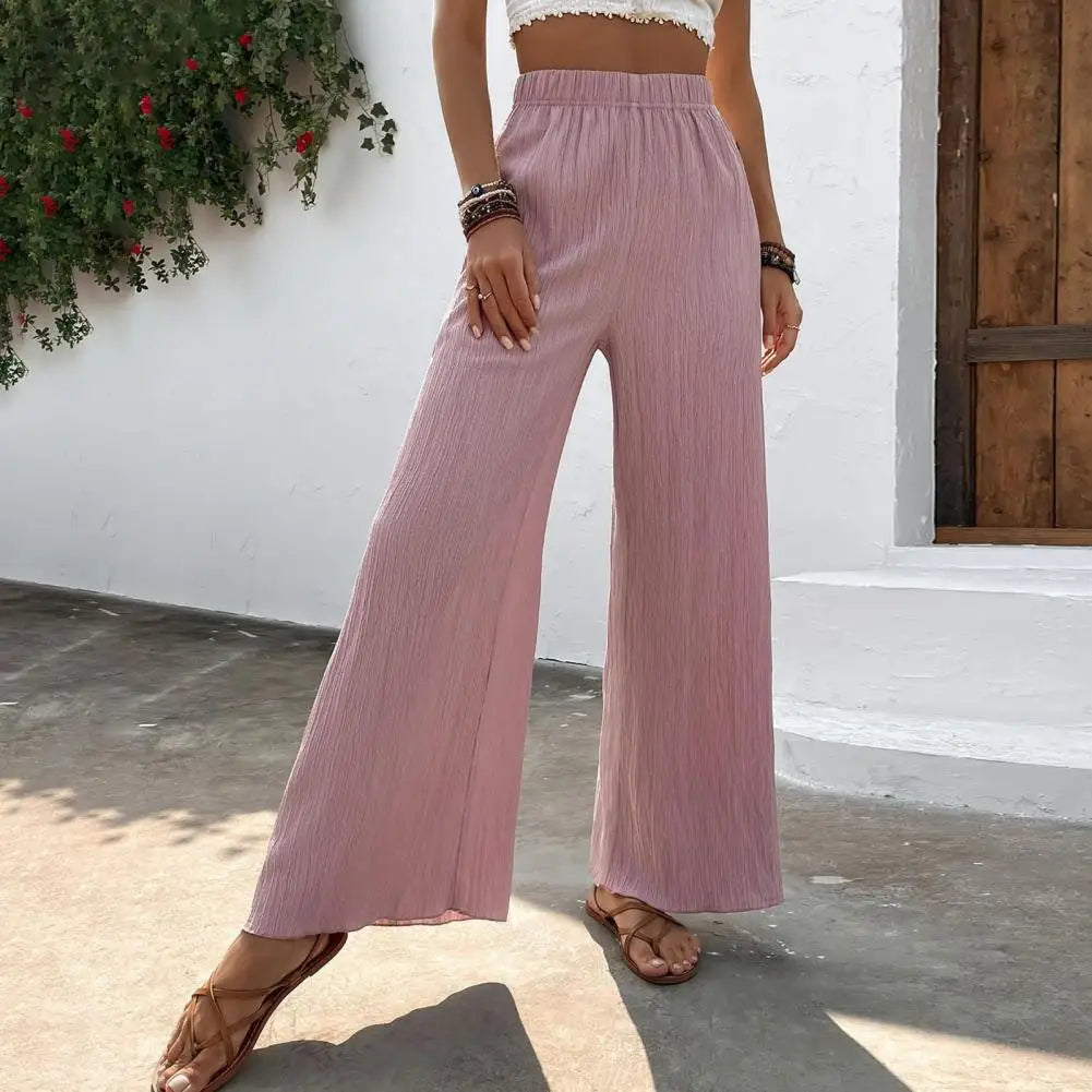 Myrella | Wijde Dames Broek Met Hoge Taille