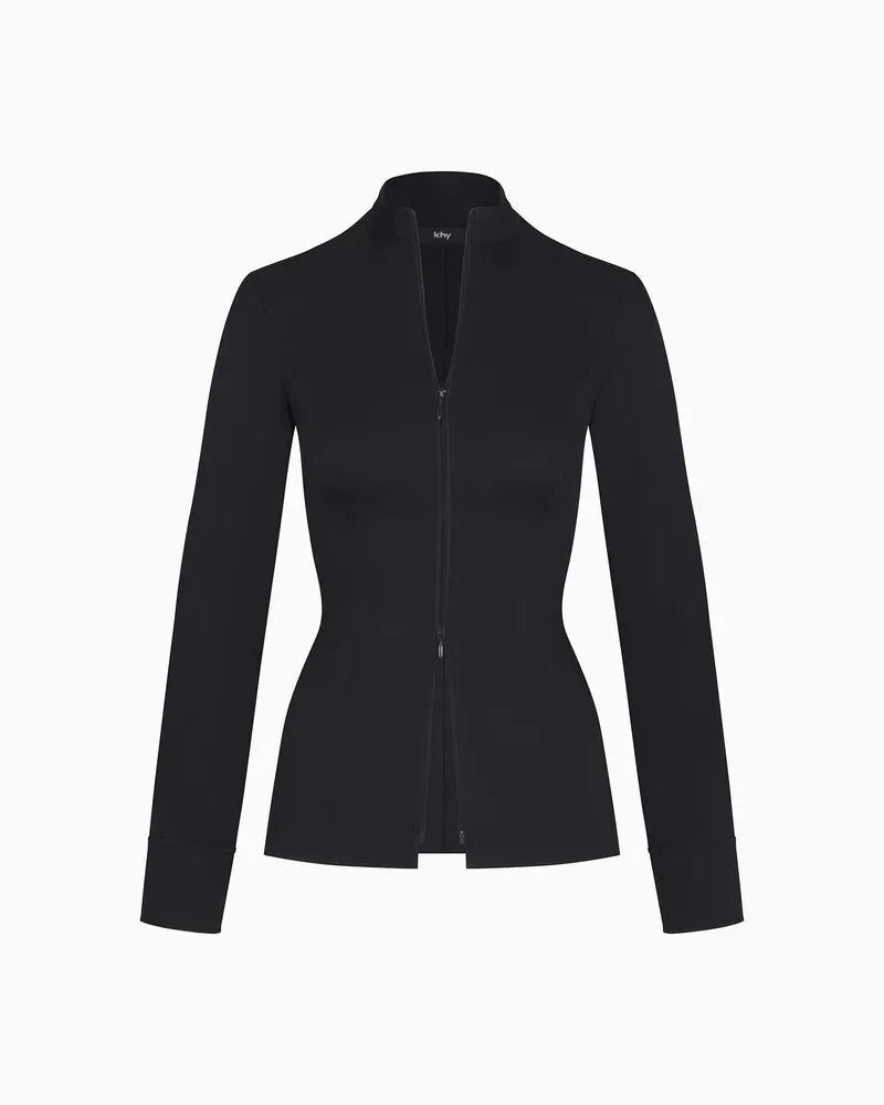 Ams | Getailleerde Blouse Met Rits