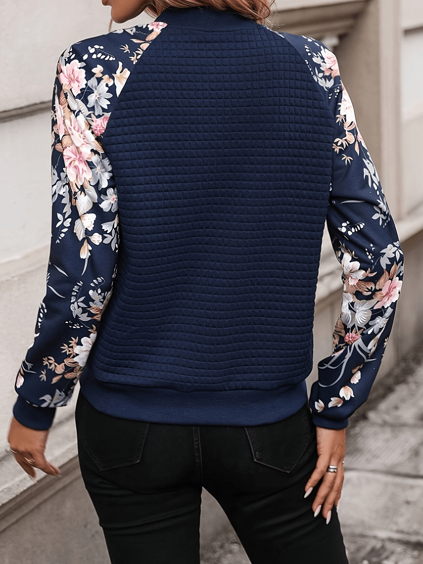 Josje | Dames Bomberjack met Bloemenprint - Casual en Lichtgewicht