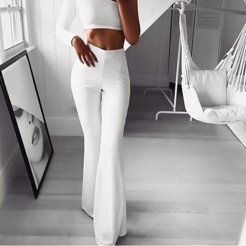 Danie | Stijlvolle Flared Broek met Hoge Taille