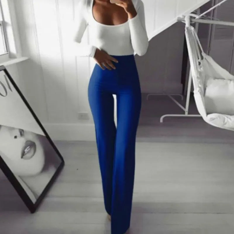 Danie | Stijlvolle Flared Broek met Hoge Taille