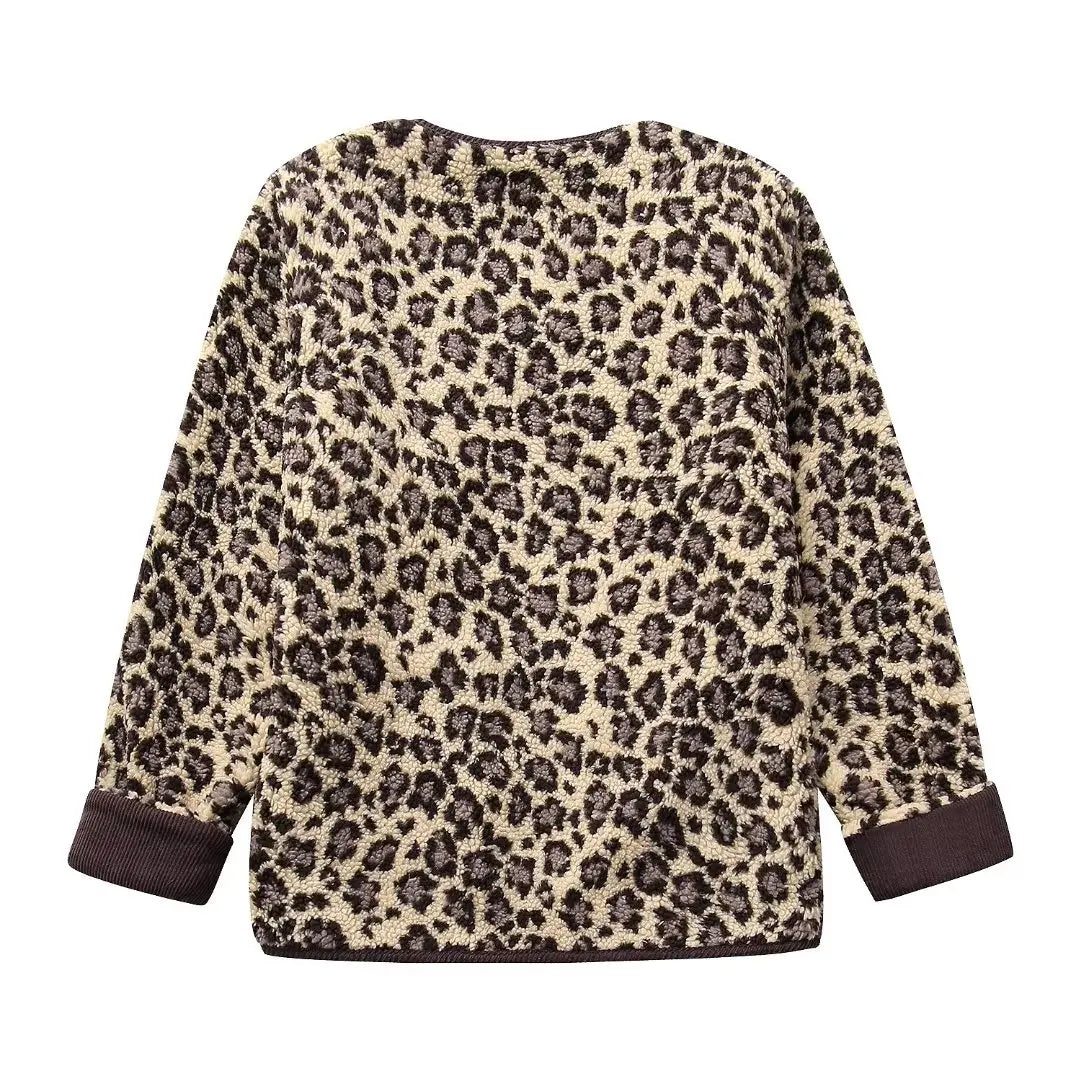 Minte | Oversized Luipaardprint Dames Vest