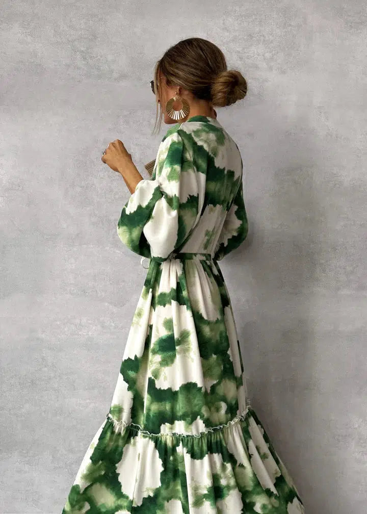Odette | Bohemian Maxi-Jurk met V-Hals