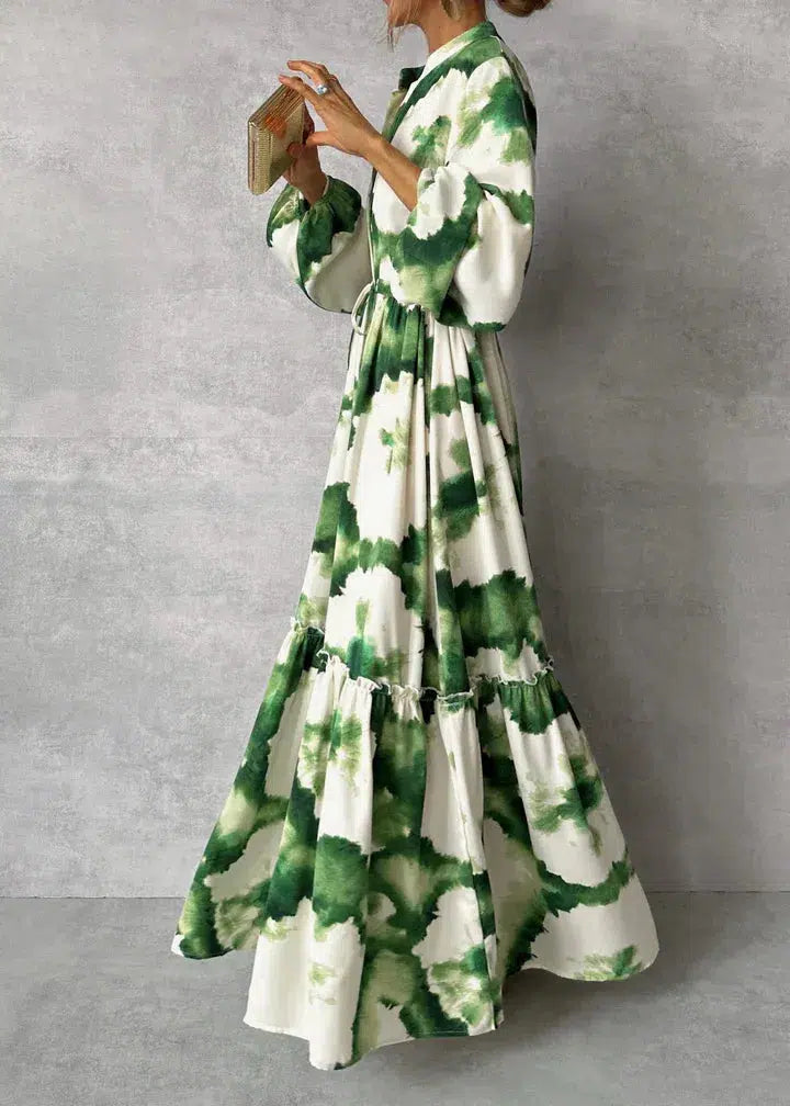 Odette | Bohemian Maxi-Jurk met V-Hals