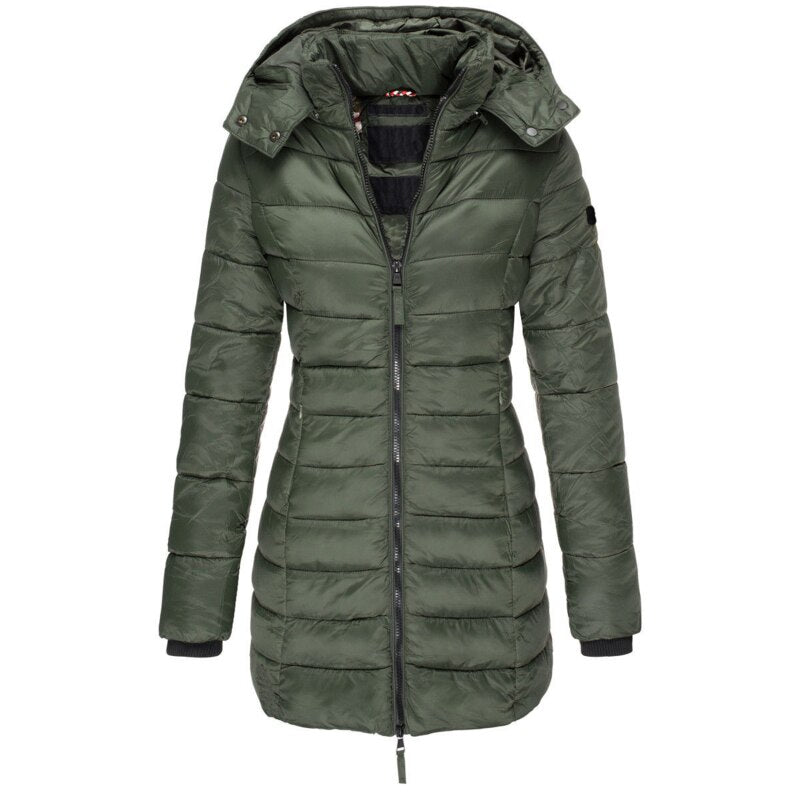 Melano | Dames Lange Donsjas Winter - Hoogwaardige Isolatie met Capuchon