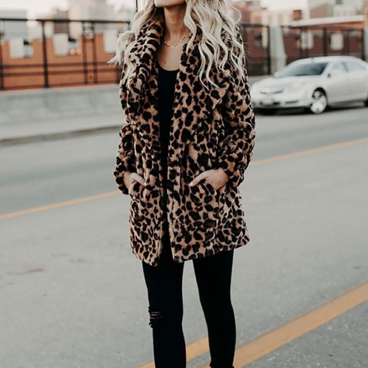Carline | Dames Lange Winterjas - Hoogwaardige Pluche met Luipaard Print